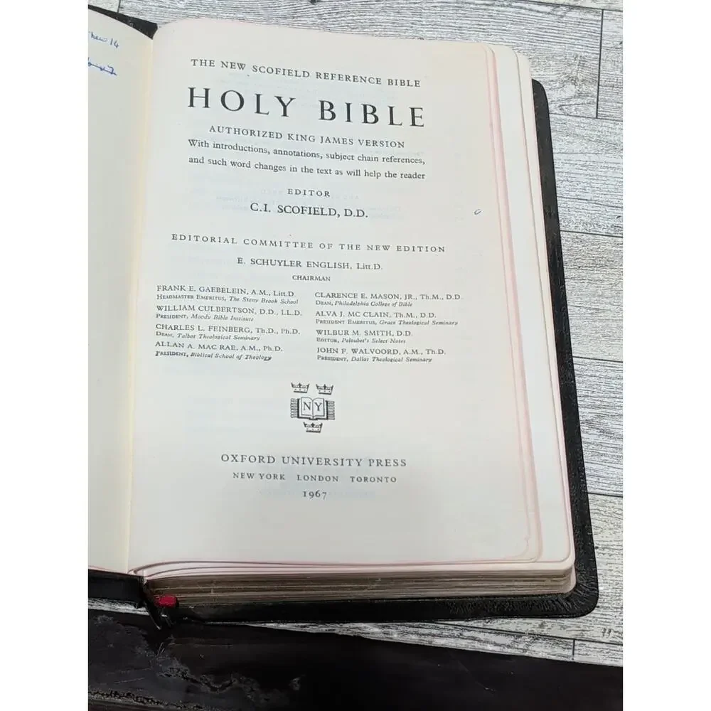 Holy BIBLE The New Scofield Reference Edition KJV Morocco Leather 1967 Oxford